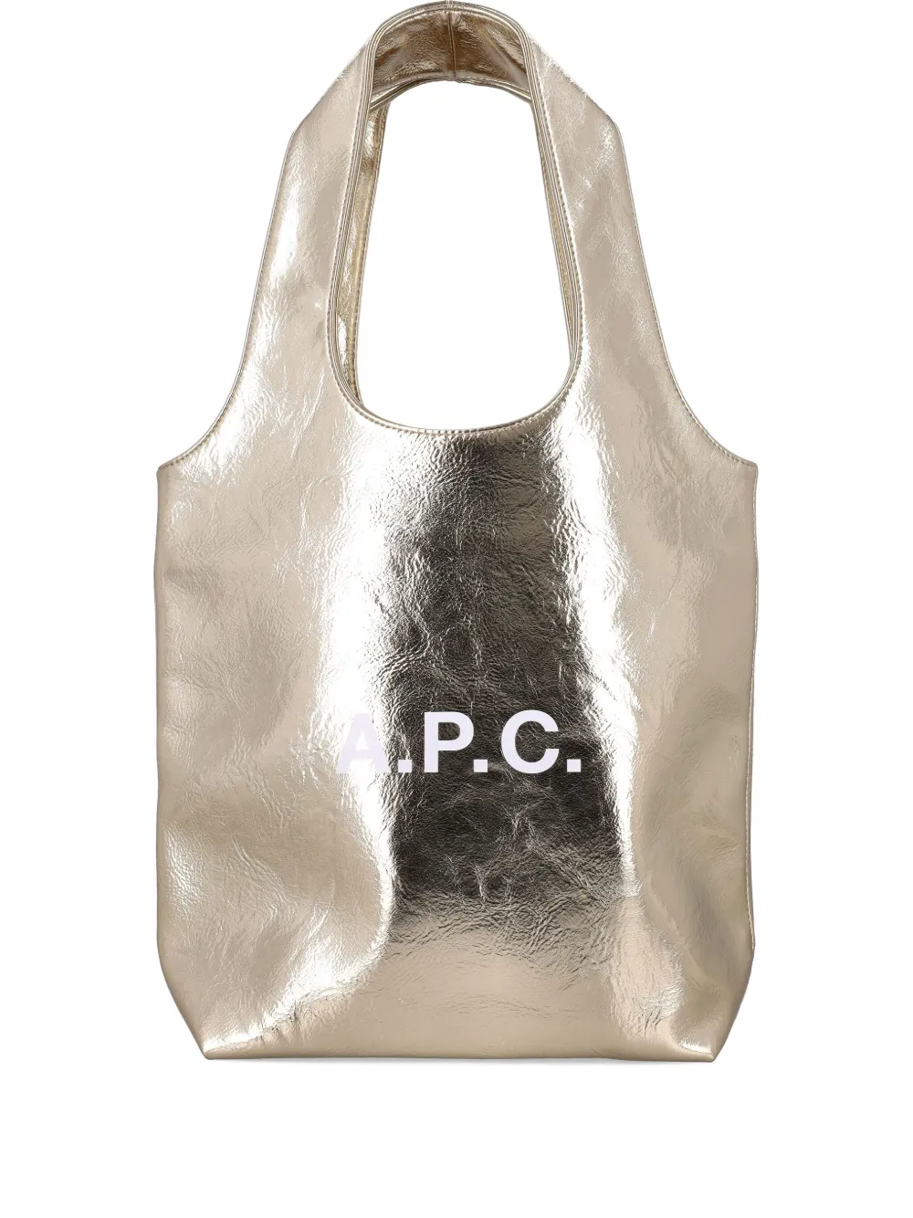 A.P.C. Kleine shopper met logo Goud