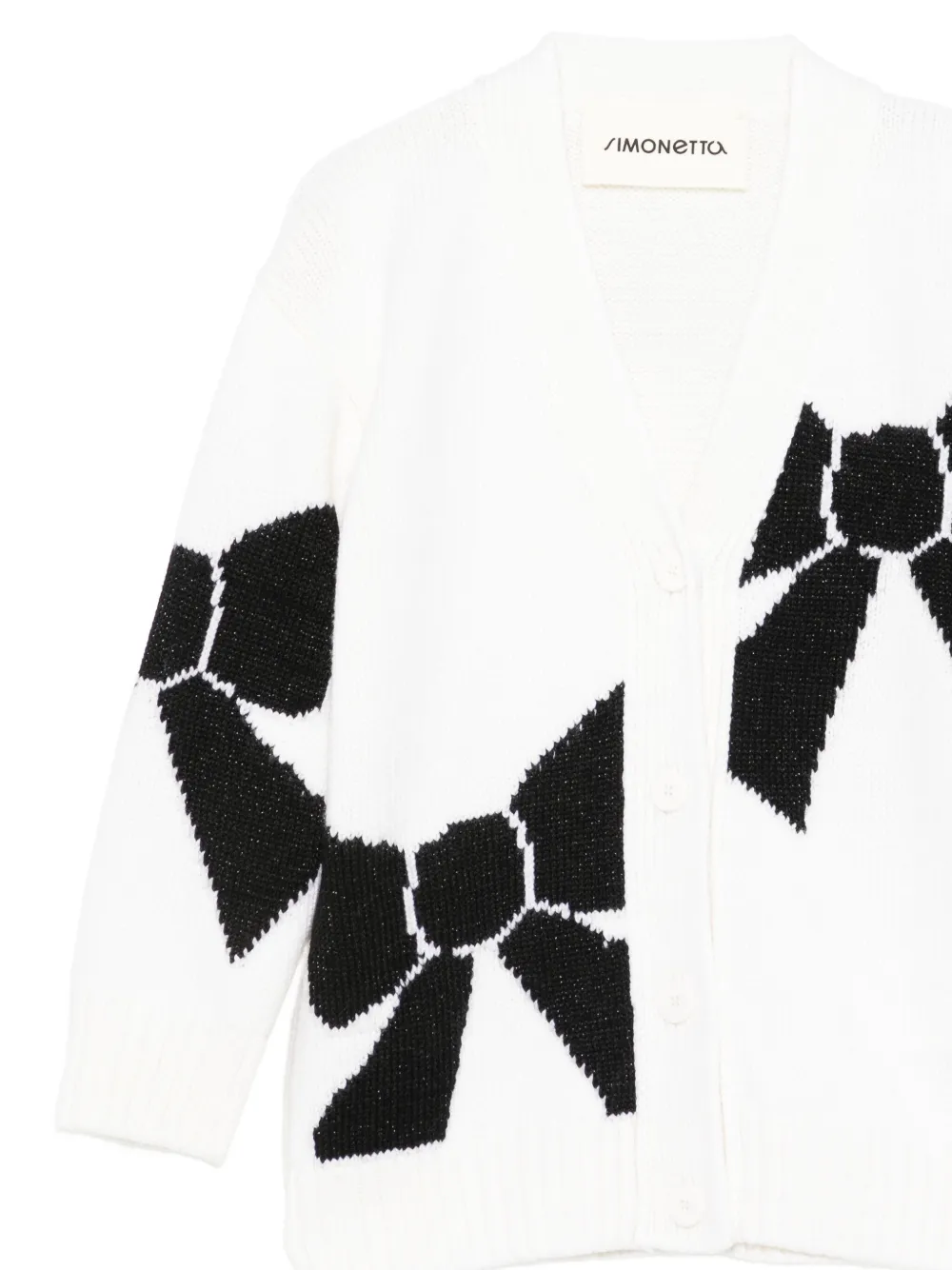  Simonetta Cardigan Con Fiocco - Bianco 