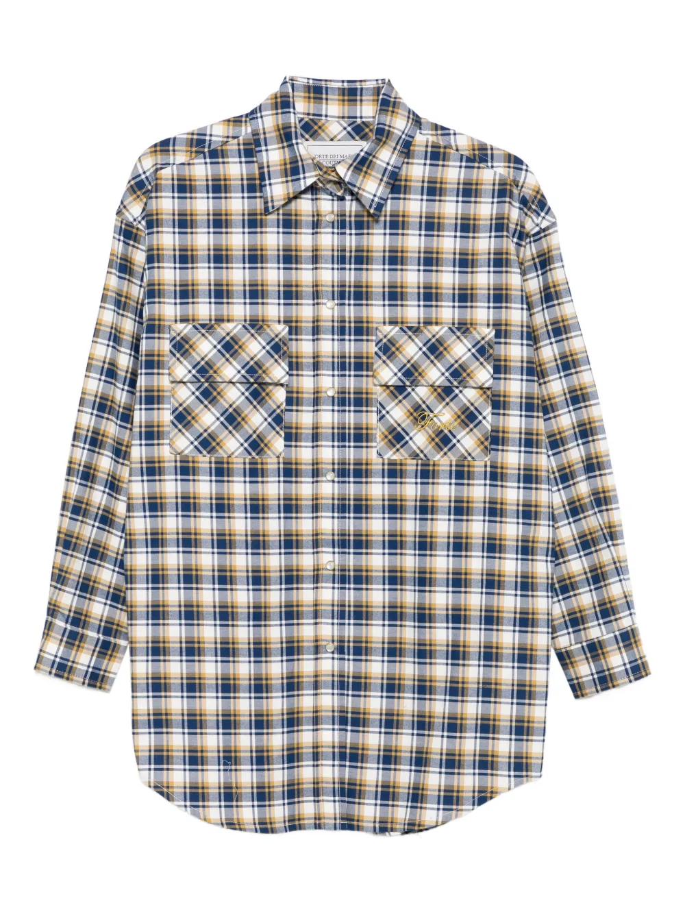 Forte Dei Marmi Couture checked long-sleeve shirt | Blue | Image 1