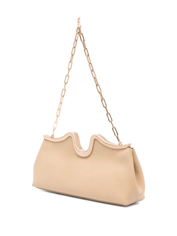 Cult Gaia Valma curved-frame Chain Clutch | Neutrals | FARFETCH