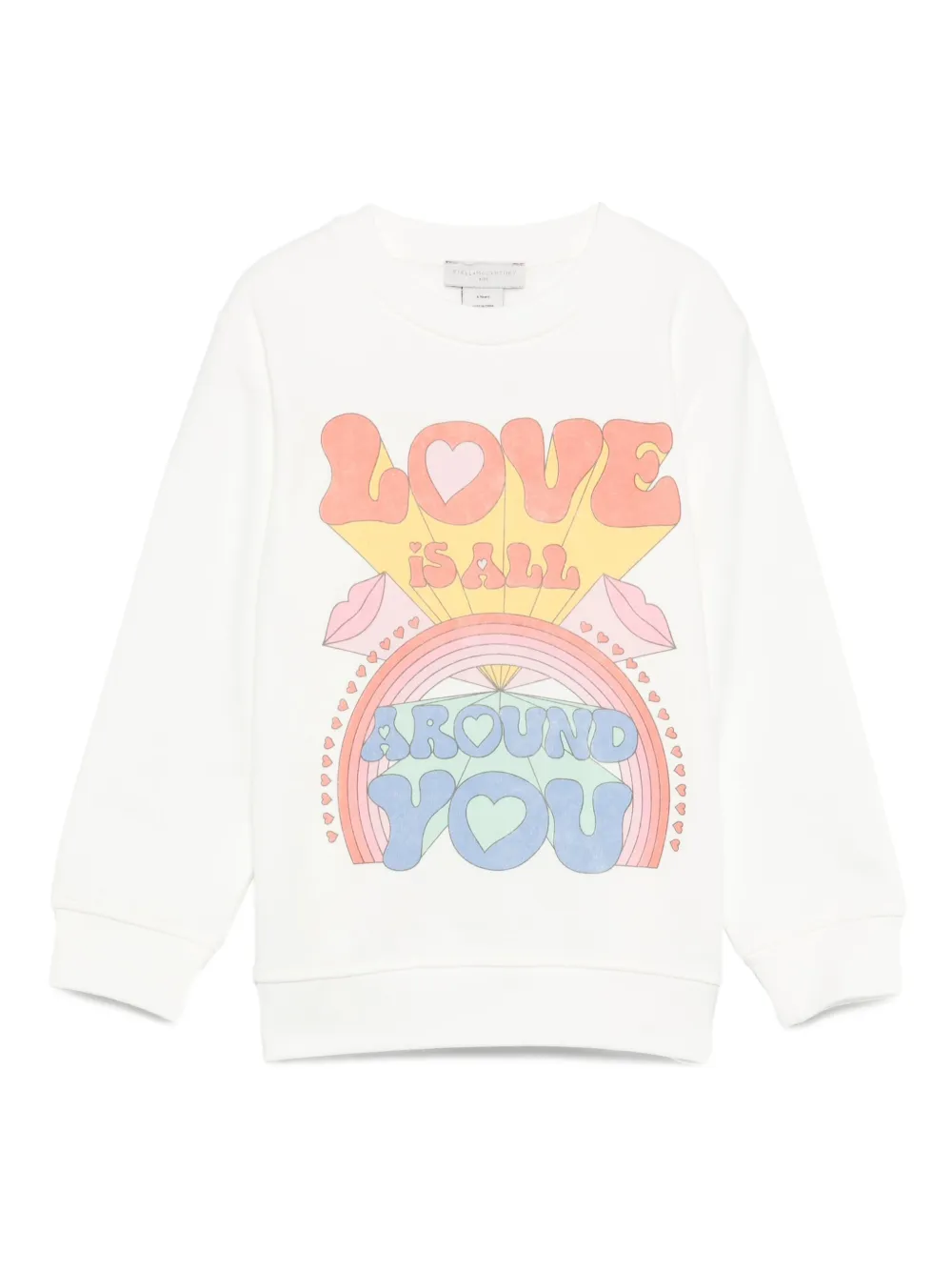 Stella McCartney Kids rainbow-print sweatshirt Wit