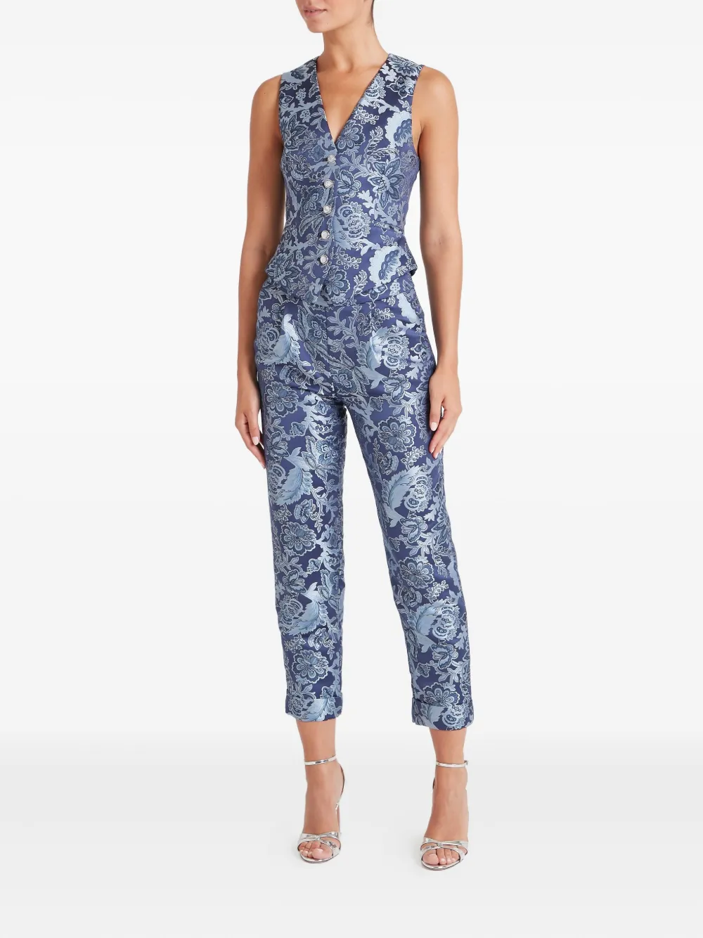 Temperley London floral-print buttoned waistcoat | Waistcoats & Gilets | Image 2