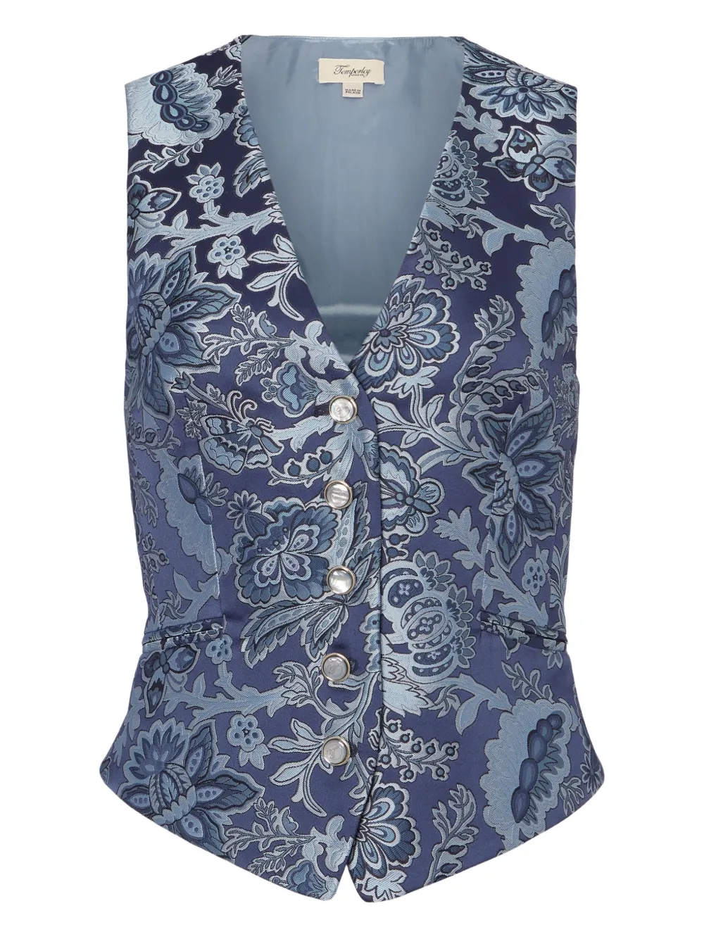 Temperley London フローラル ベスト - ブルー Temperley London フローラル ベスト - ブルー