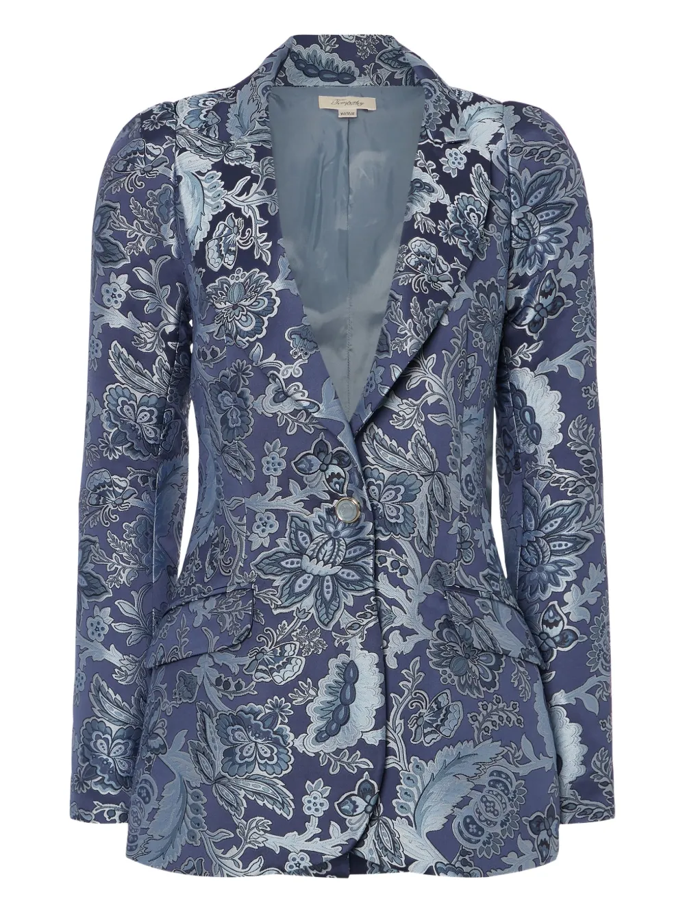 Temperley London Francis long-sleeved floral-print suit jacket | Blue | Image 1