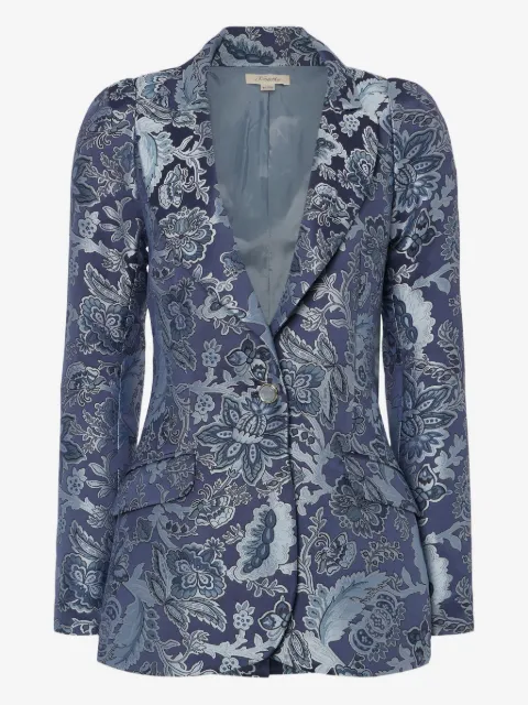 Temperley London Francis long-sleeved floral-print suit jacket