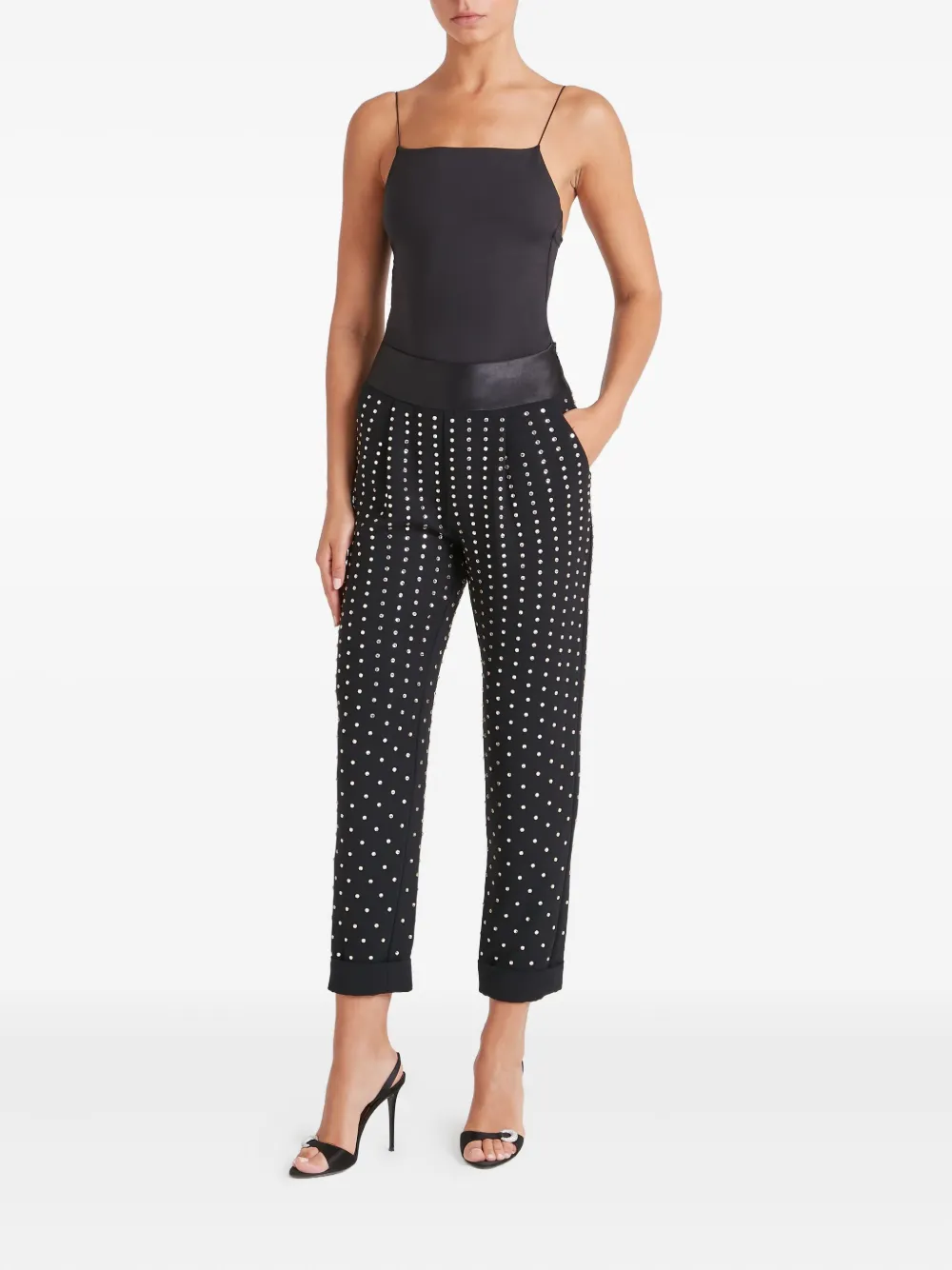 Temperley London Alexandrea verfraaide broek - Zwart