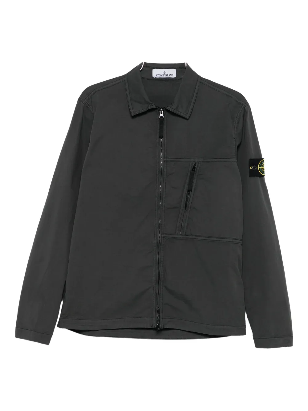 Stone Island Zip-fastening Pocket Jacket In Gray