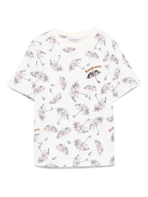 Burberry Kids umbrella-print cotton T-shirt