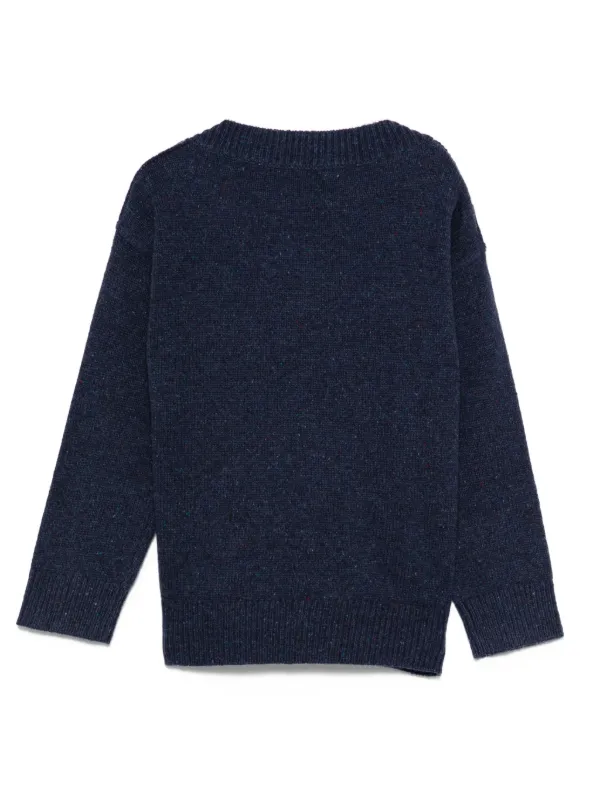 Burberry Kids Big Ben-intarsia Wool Jumper | Blue | FARFETCH