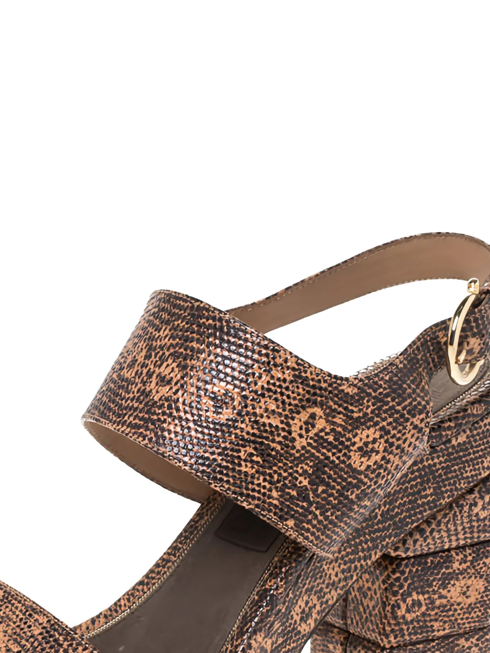 Ferragamo Pre-Owned 115 mm Madrina sandalen met plateauzool - Bruin