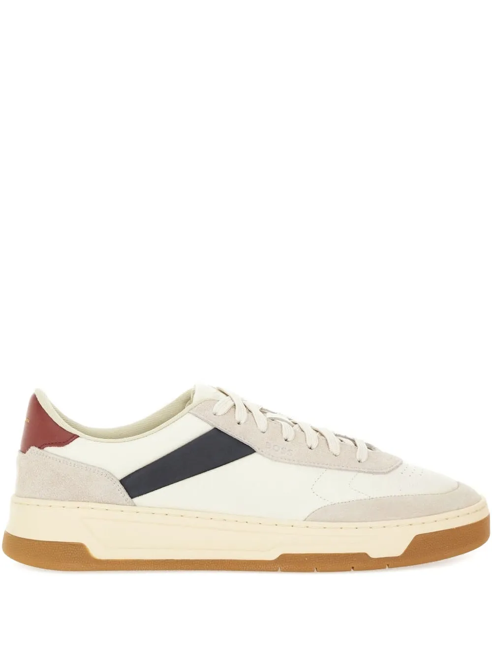 BOSS stripe panelled sneakers Beige
