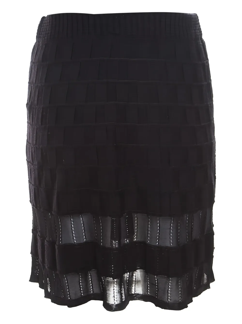 Missoni Pre-Owned textured sheer-insert mini skirt | Black | Image 1