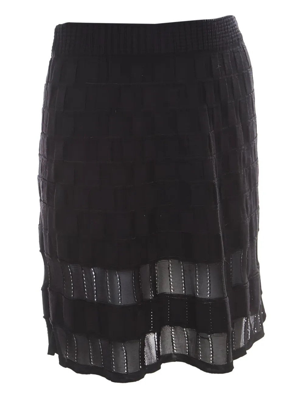 Missoni Pre-Owned Mini-rok met doorzichtig vlak en textuur - Zwart
