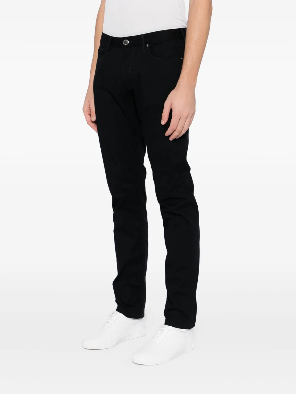 Emporio Armani Broek met logo Zwart