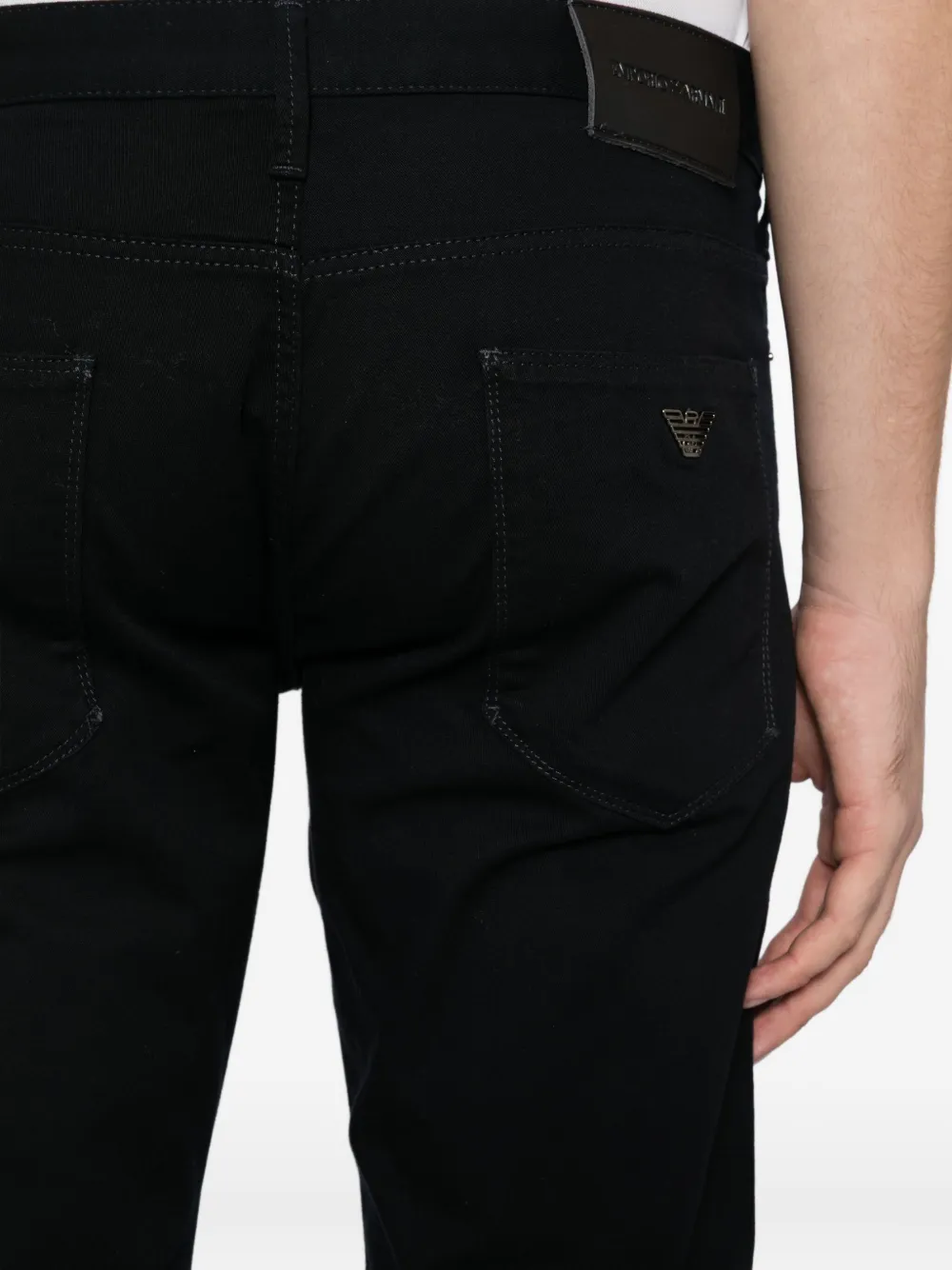 Emporio Armani Broek met logo Zwart