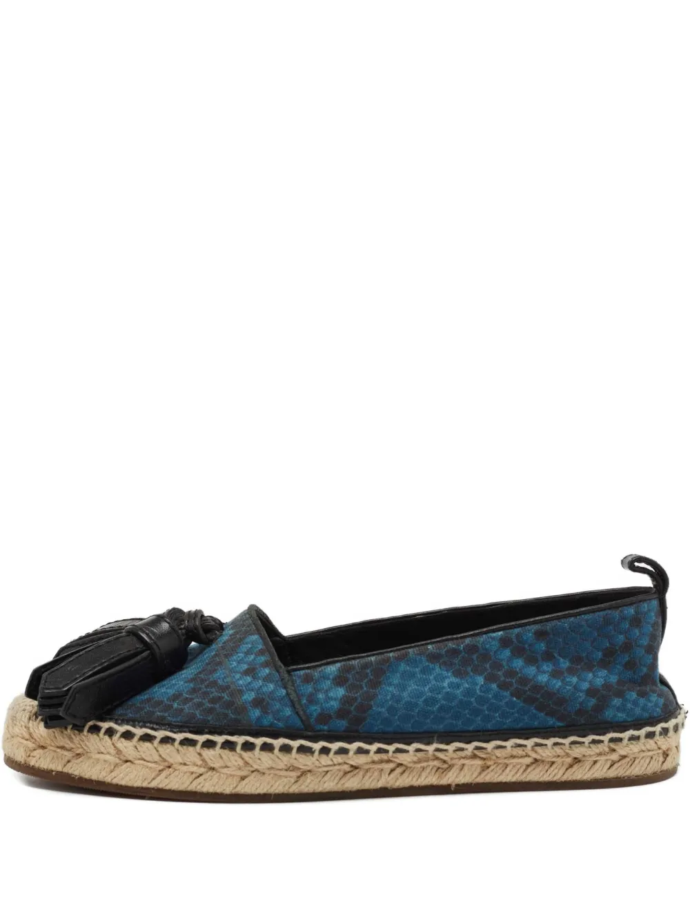 Pre-owned Burberry Tassel-detail Espadrilles In Blue