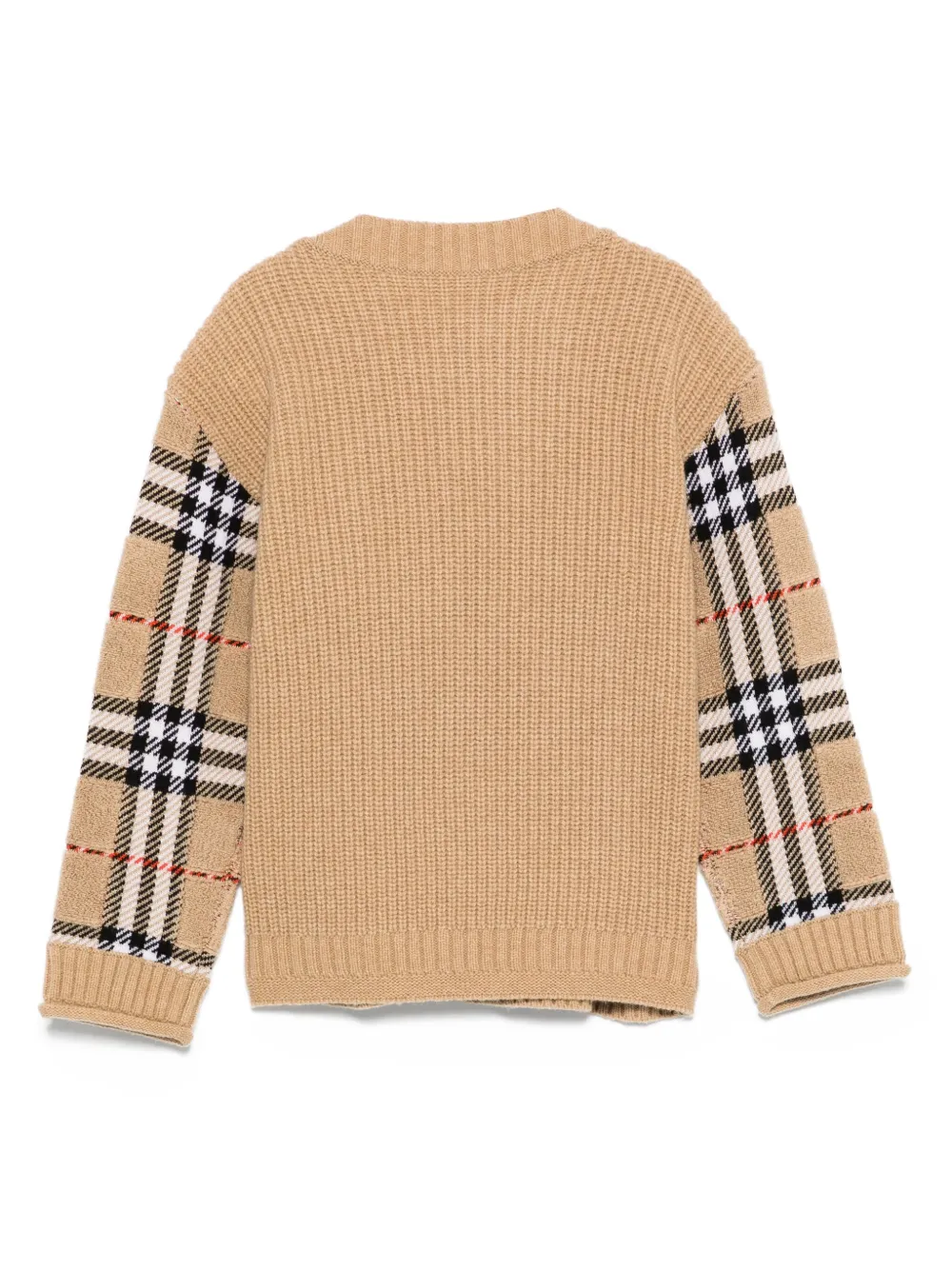 Burberry Kids Geruite wollen trui Beige