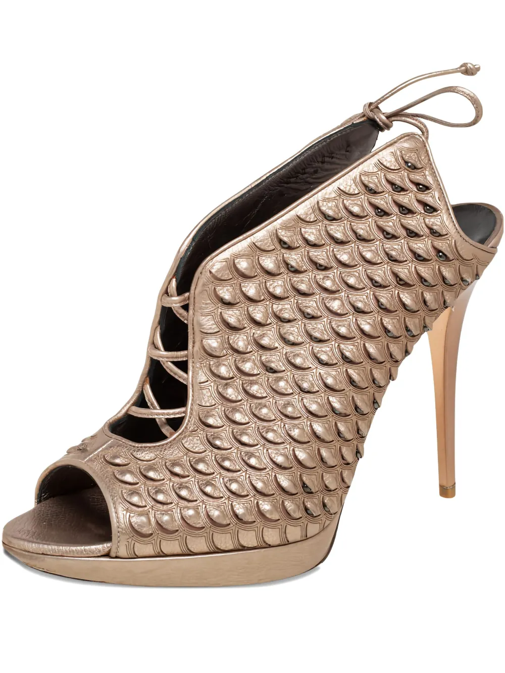 Ferragamo Pre-Owned python embossed leather sandals | Neutrals | Image 1
