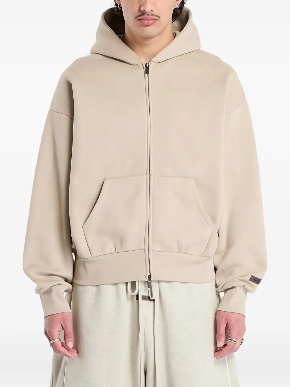 Essentials Long-sleeves Full-zip Hoodie In Neutral