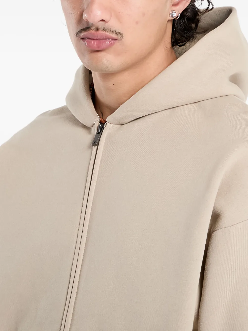 FEAR OF GOD ESSENTIALS Hoodie met lange mouwen en rits Beige
