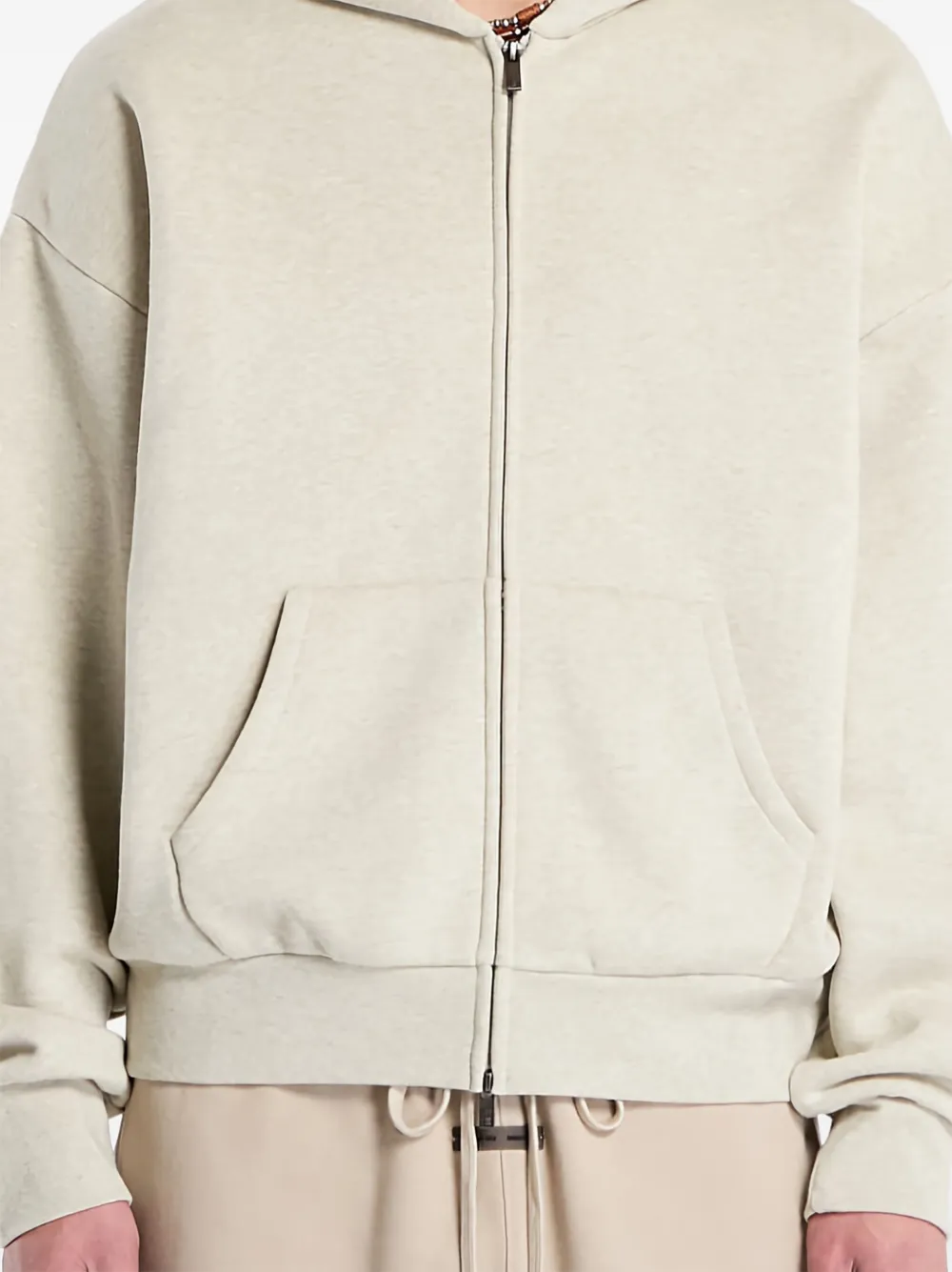 FEAR OF GOD ESSENTIALS full zip hoodie Beige