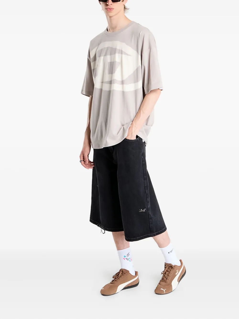 Diesel T-Boxt graphic-print T-shirt - Gray