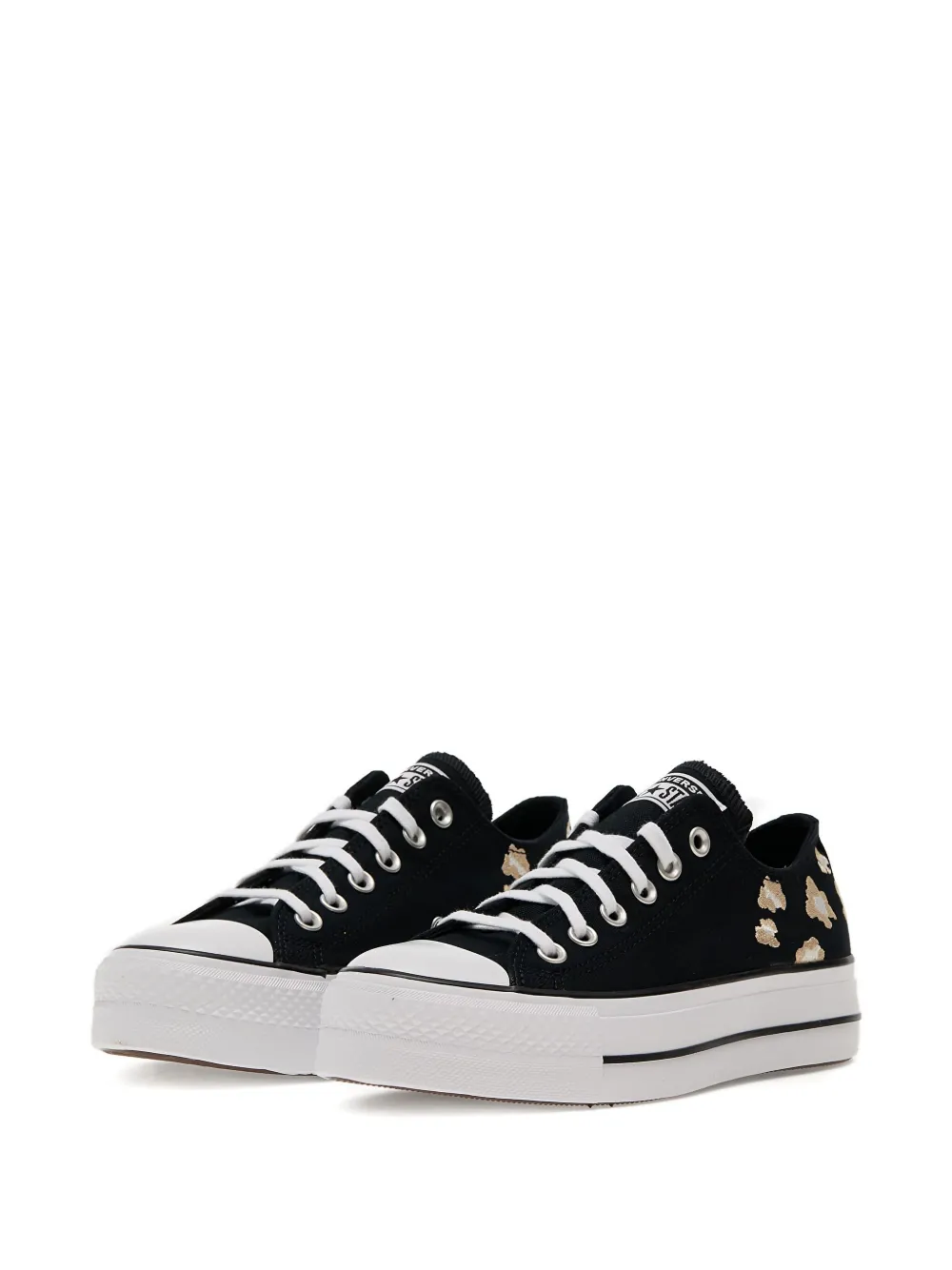 Converse Chuck Taylor leopard-print platform sneakers Black