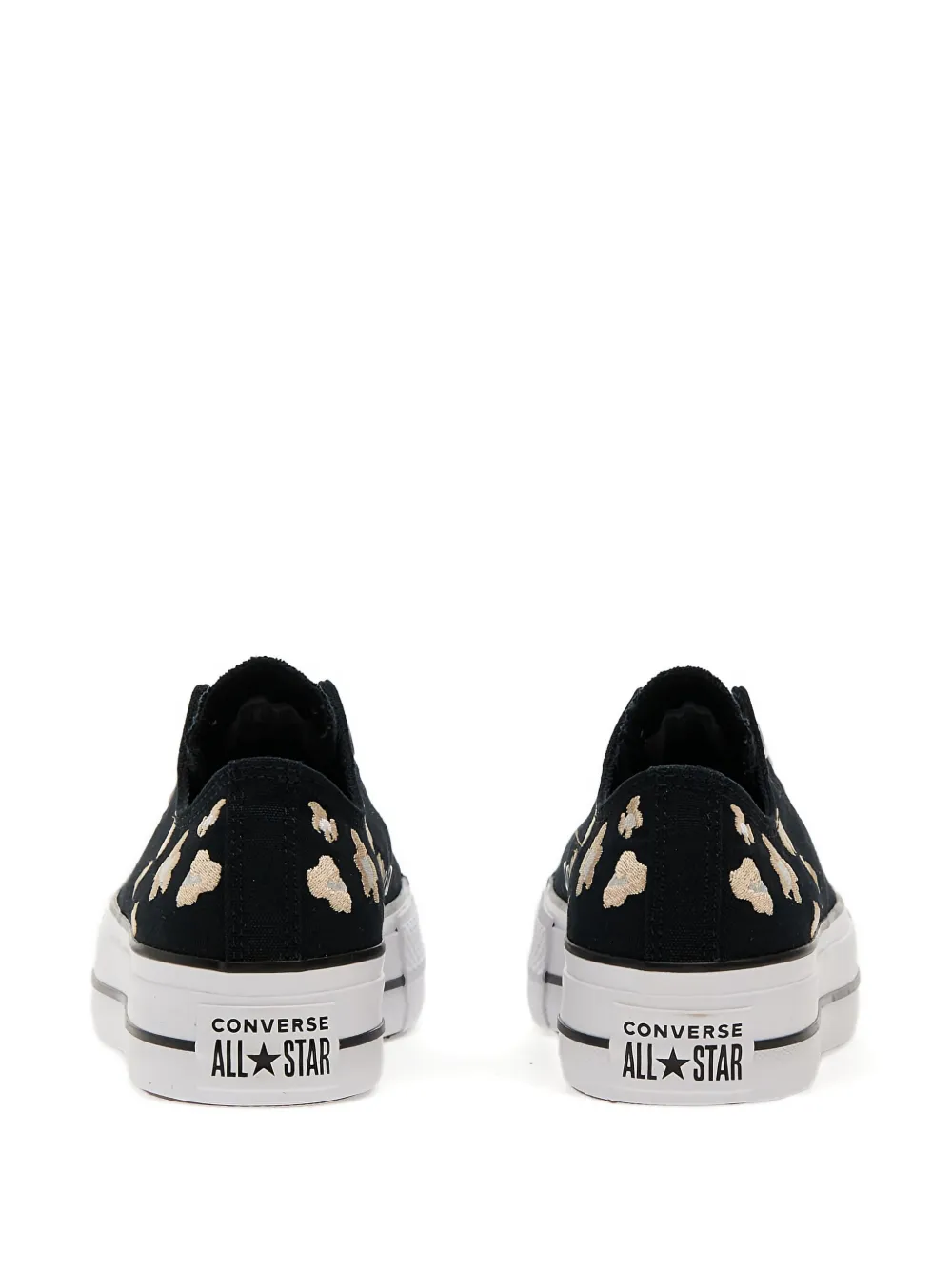 Converse Chuck Taylor leopard-print platform sneakers Black