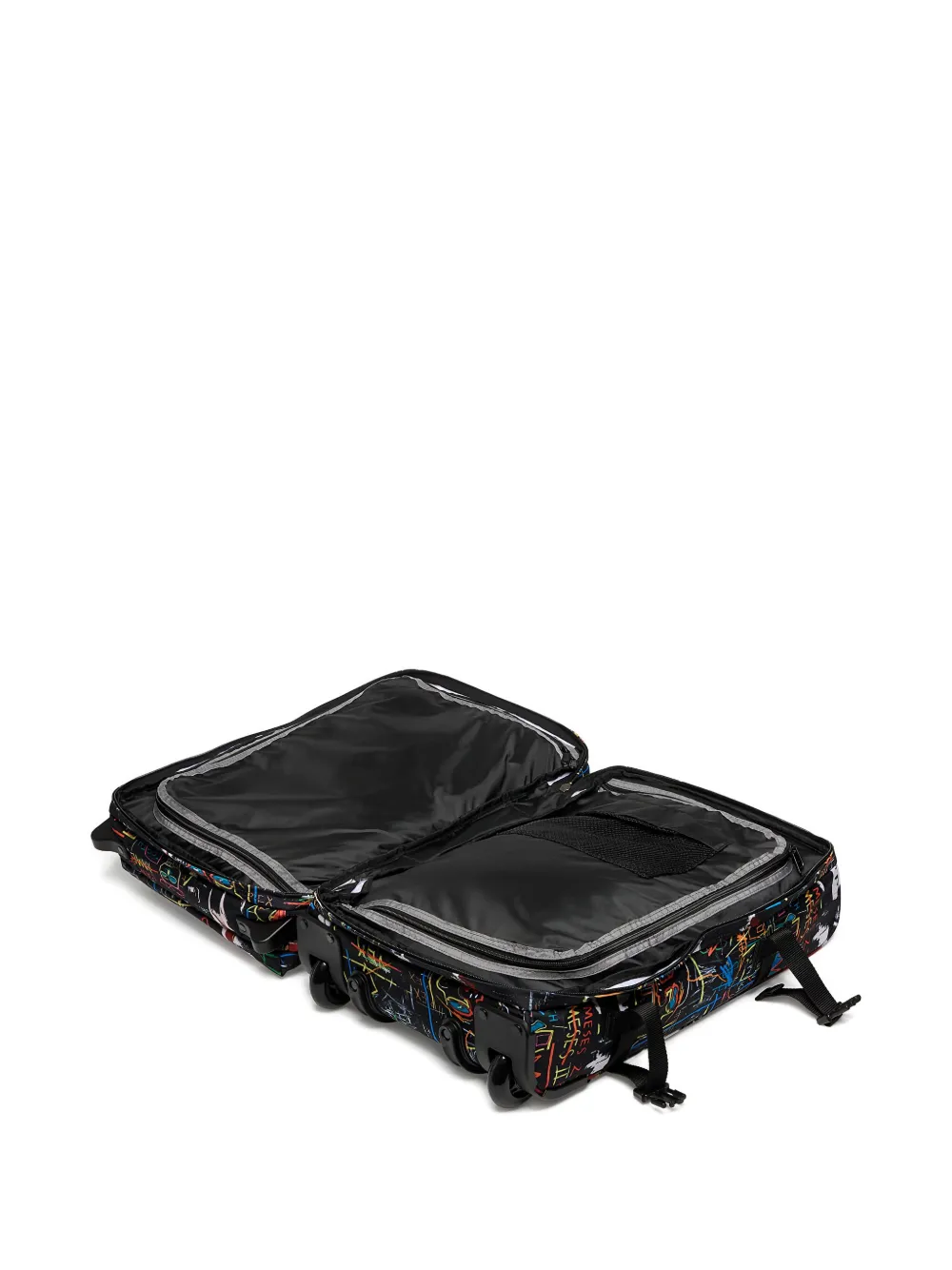 Eastpak x Basquiat small Transit'r graffiti-print wheeled luggage Zwart