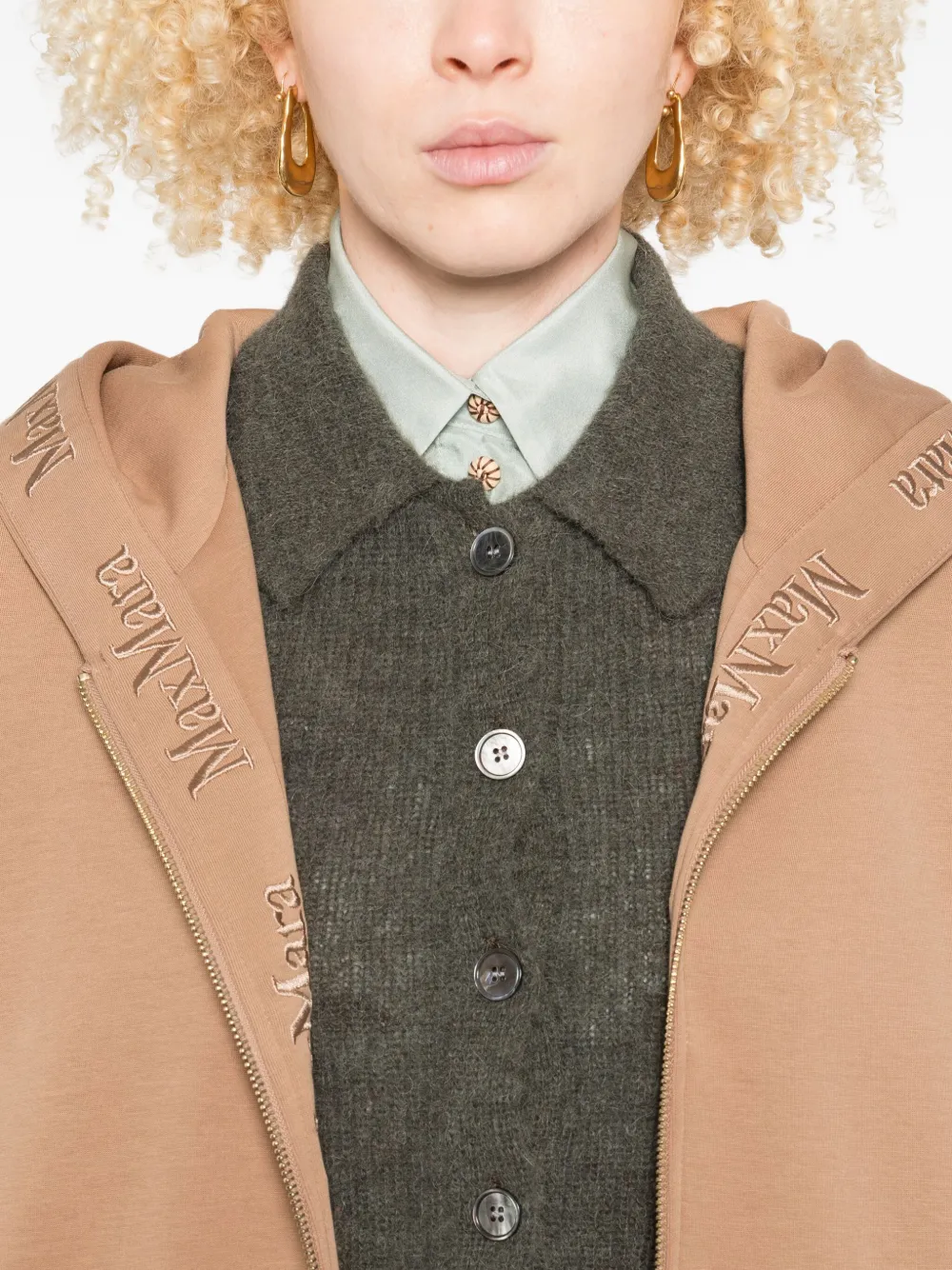 'S Max Mara zip-up hoodie Bruin