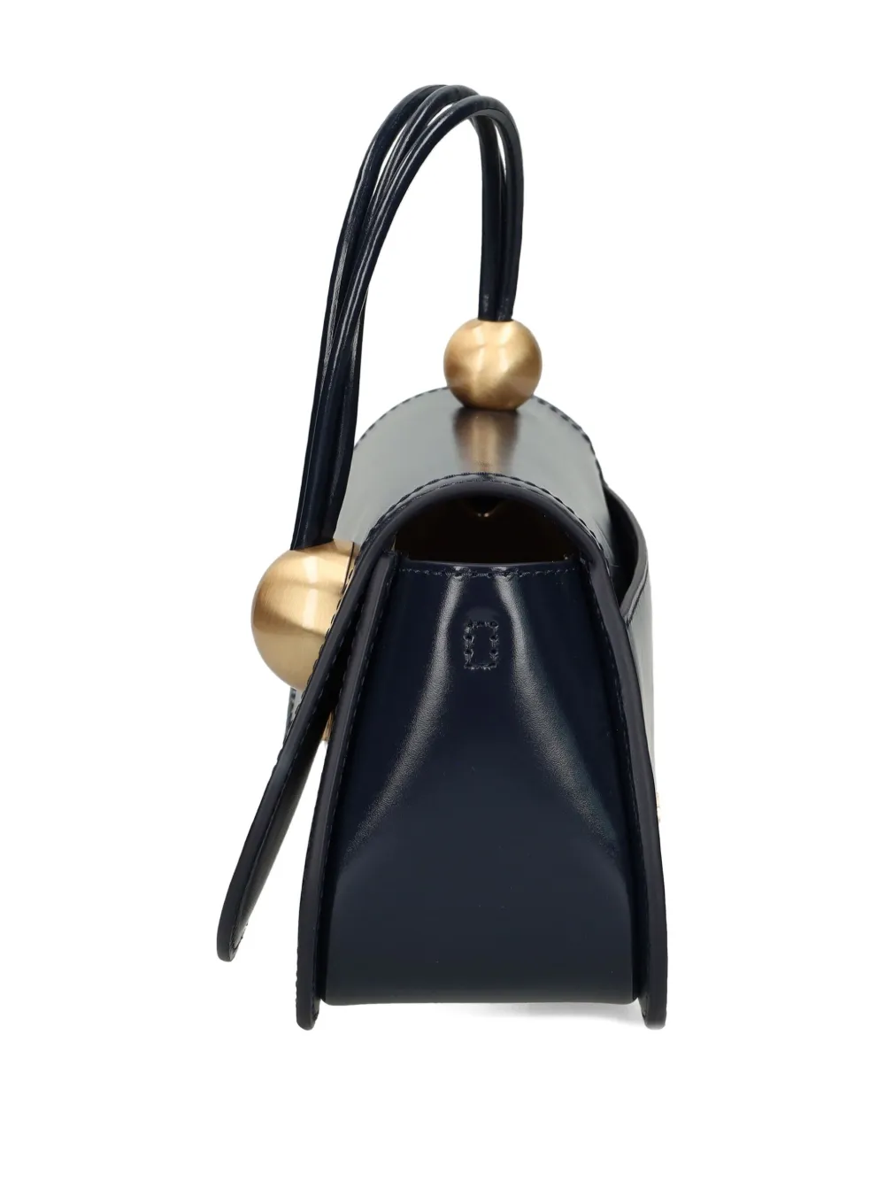 Cult Gaia curved-handle leather tote bag Zwart