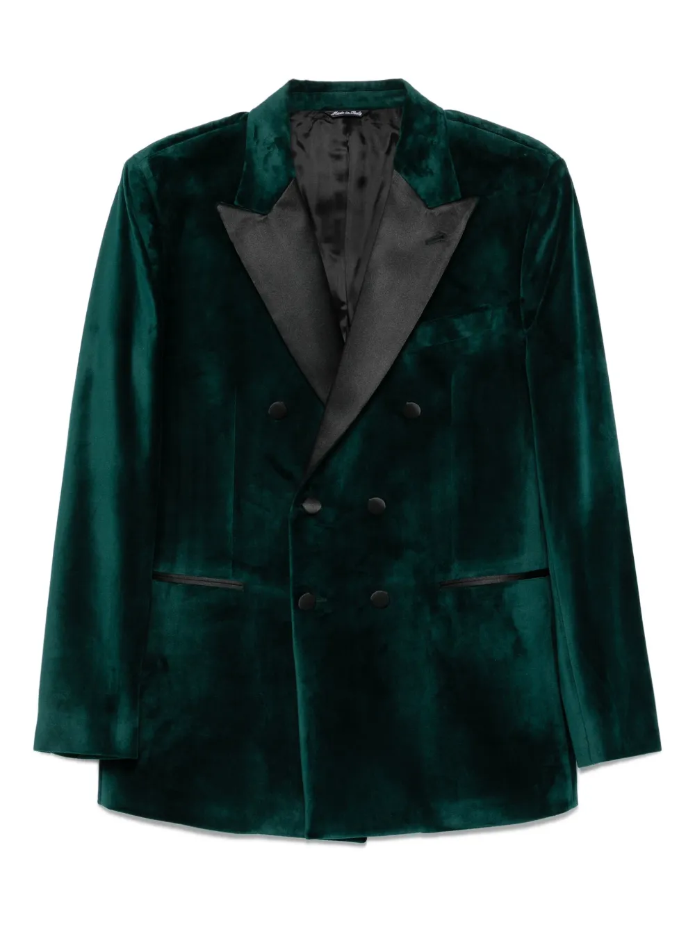 velvet double-breasted jacket