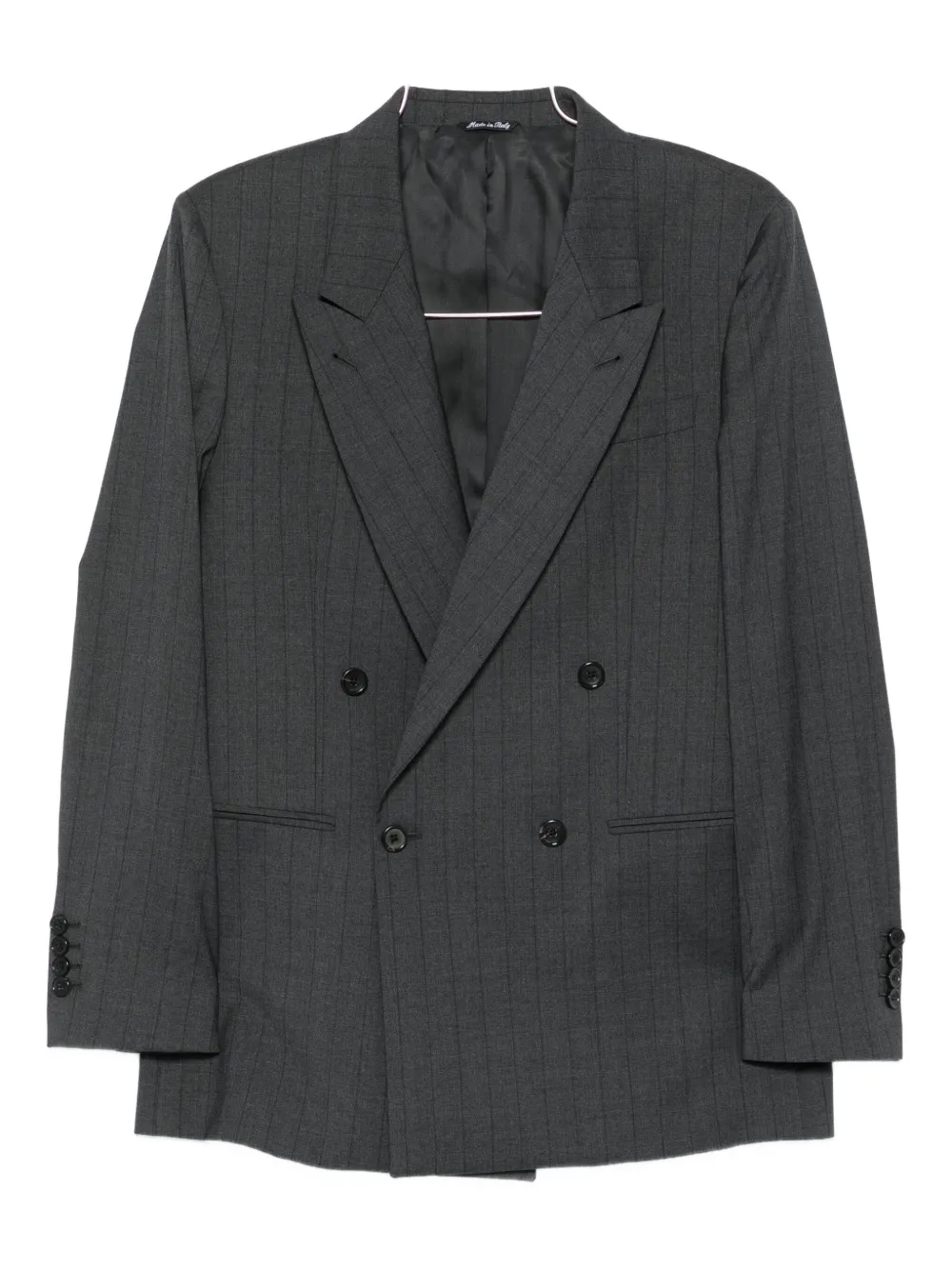 pinstripe double-breasted suit