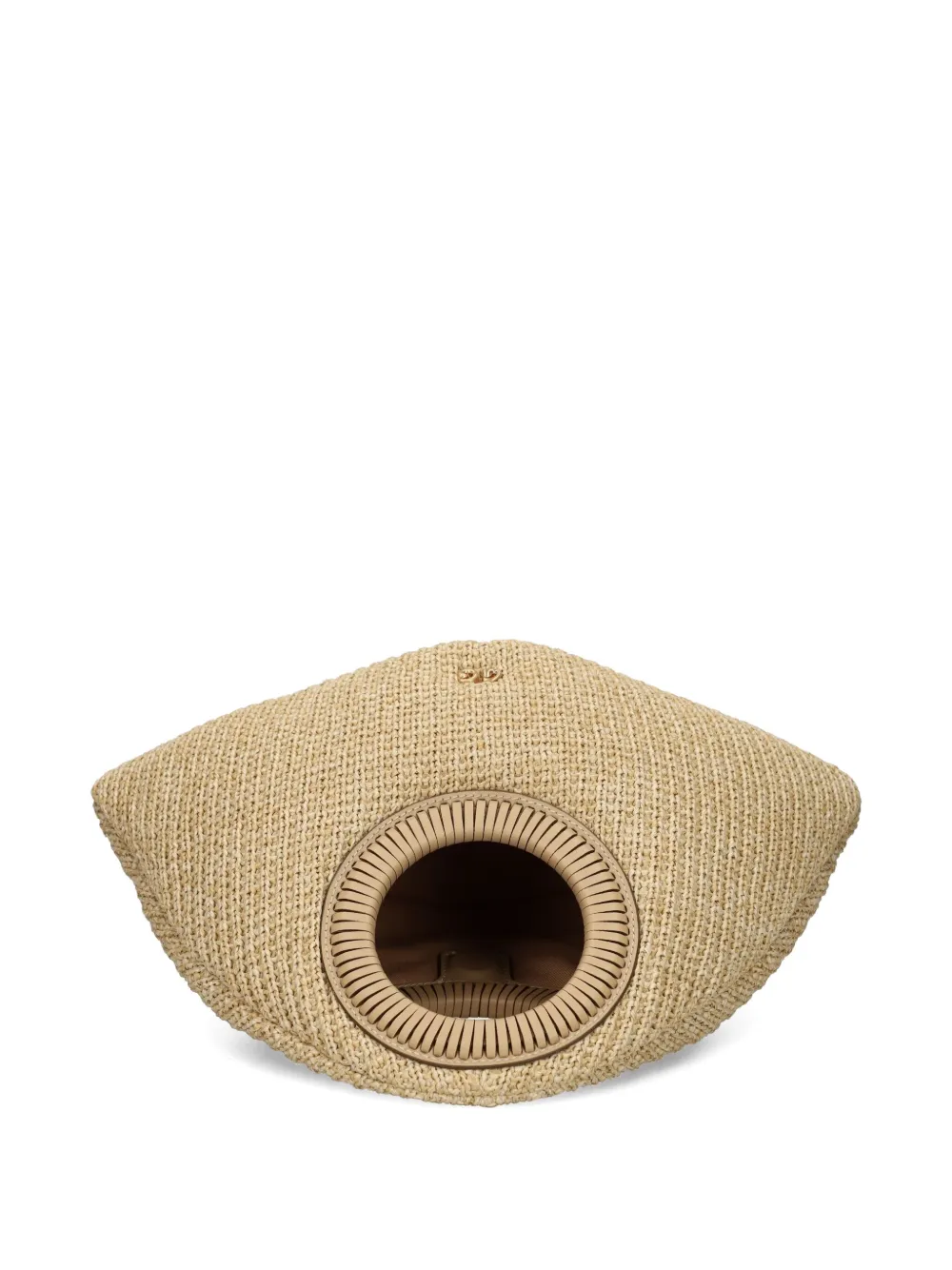 Cult Gaia Thais woven top-handle bag Beige