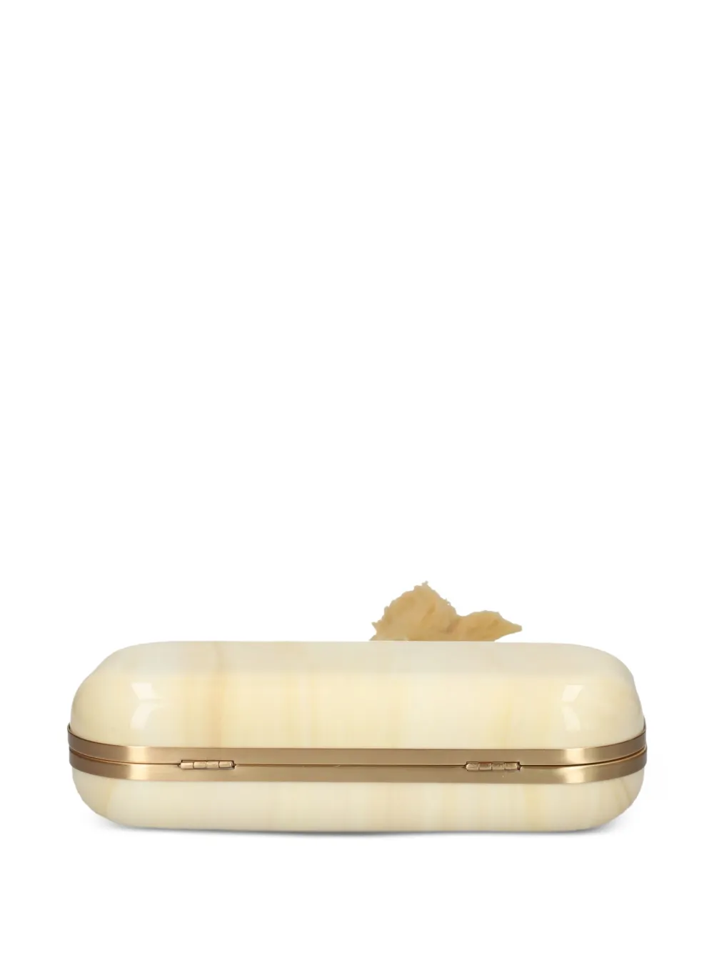 Cult Gaia Yasmin marble-effect tassel clutch Beige