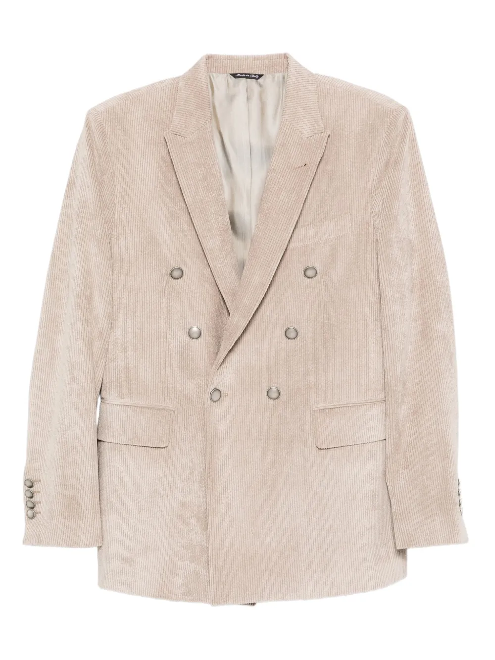double-breasted corduroy jacket