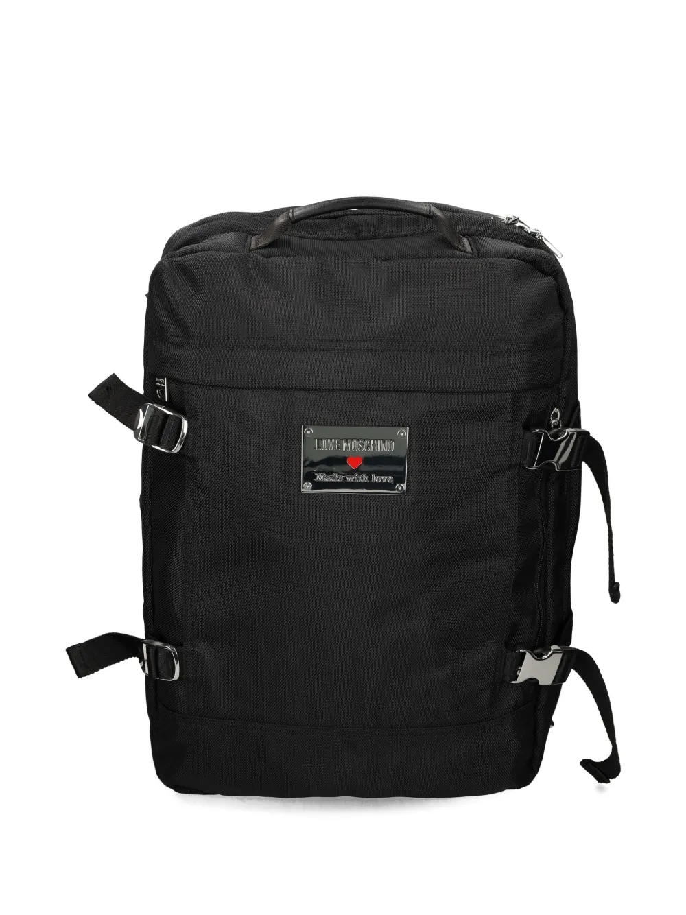 Love Moschino logo-plaque backpack - Nero