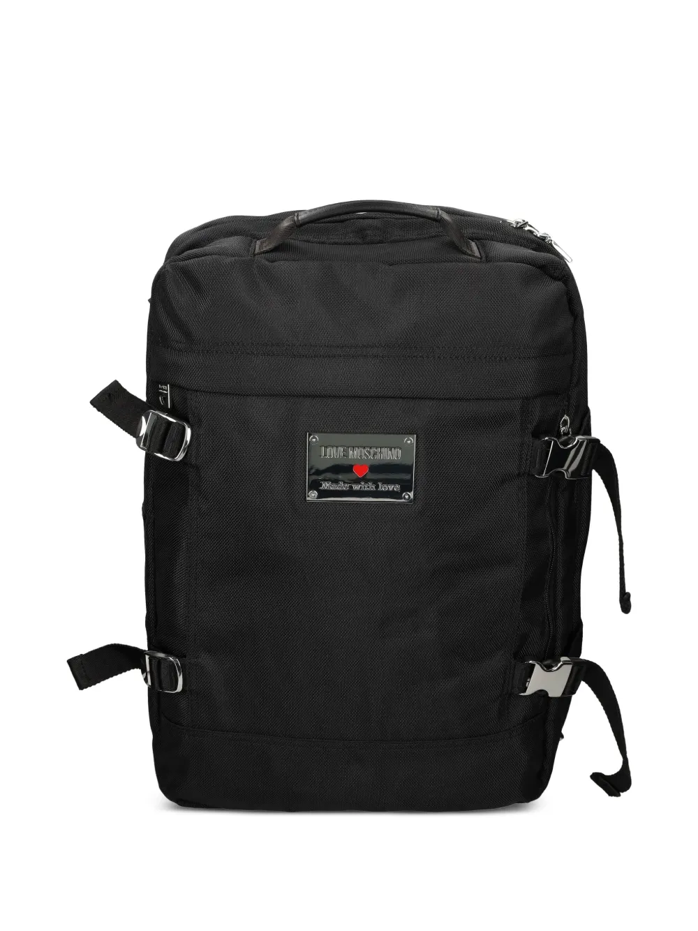 Love Moschino Rugzak met logoplakkaat Zwart