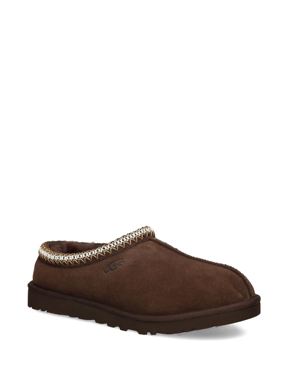 UGG braided-trim slippers Brown