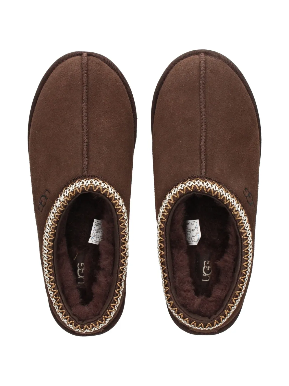 UGG braided-trim slippers Brown