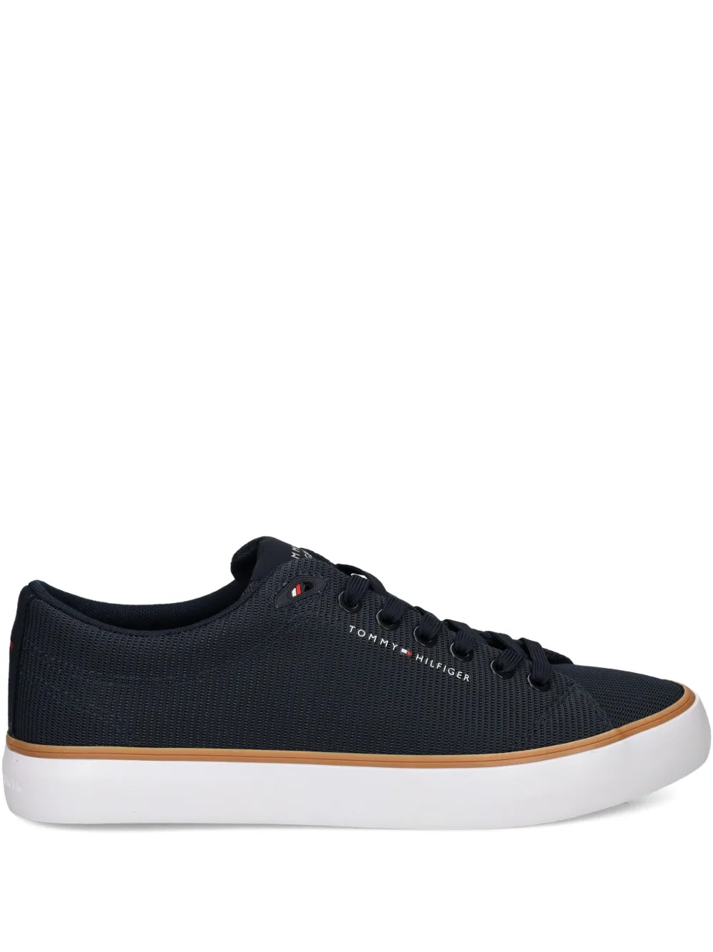 Tommy Hilfiger textured lace-up sneakers Blue