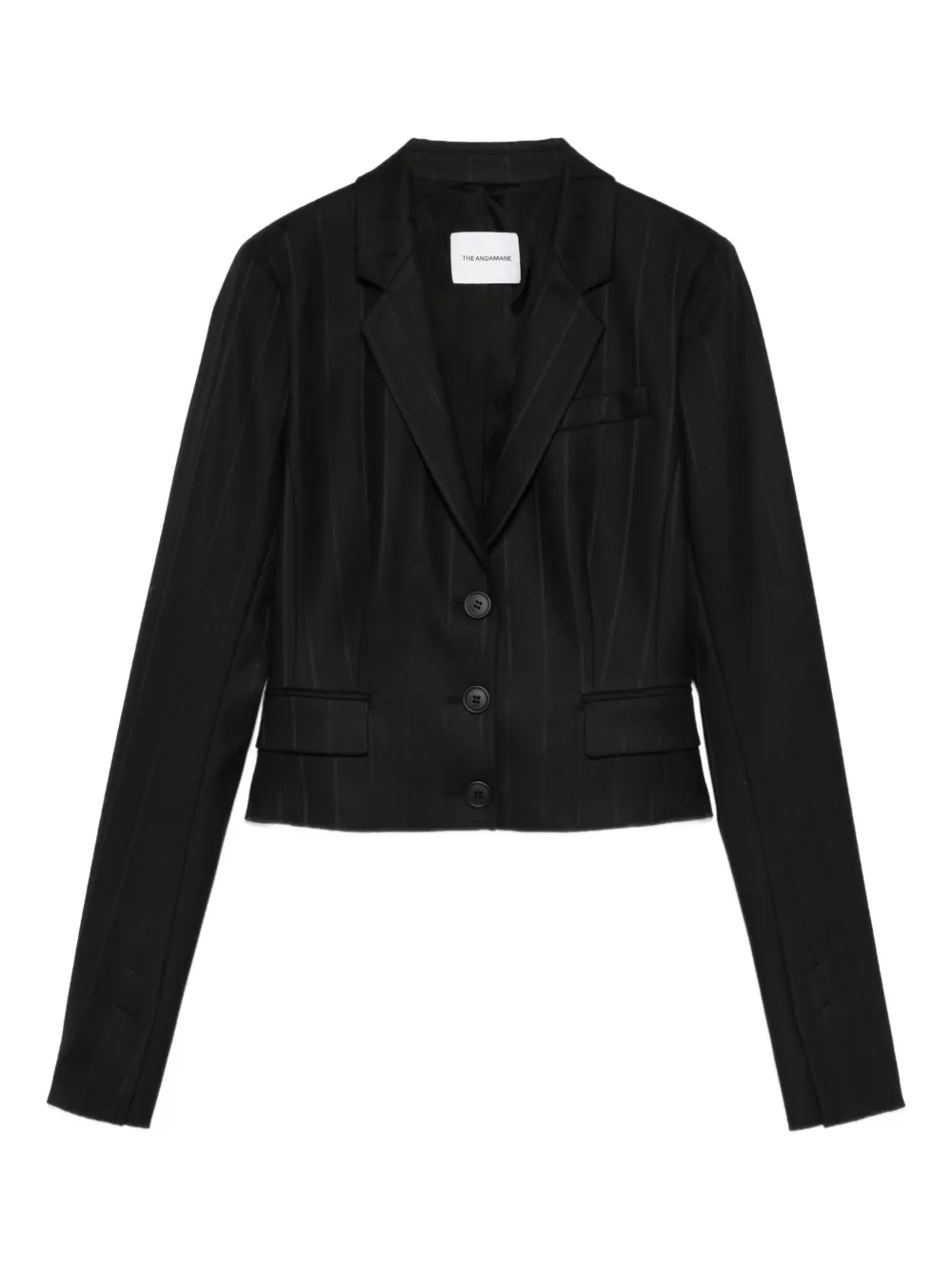 pinstripe cropped jacket