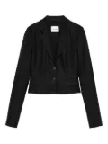 THE ANDAMANE pinstripe cropped jacket - Black