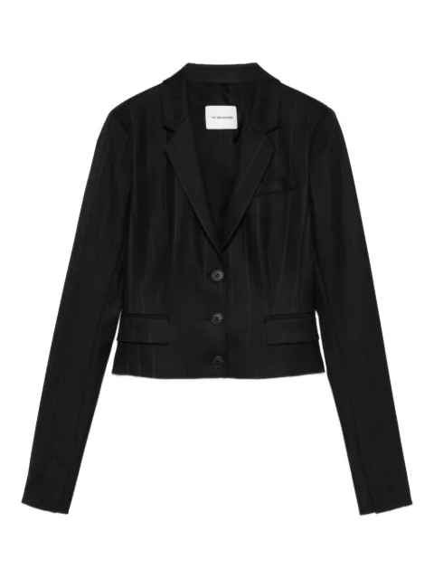THE ANDAMANE pinstripe cropped jacket