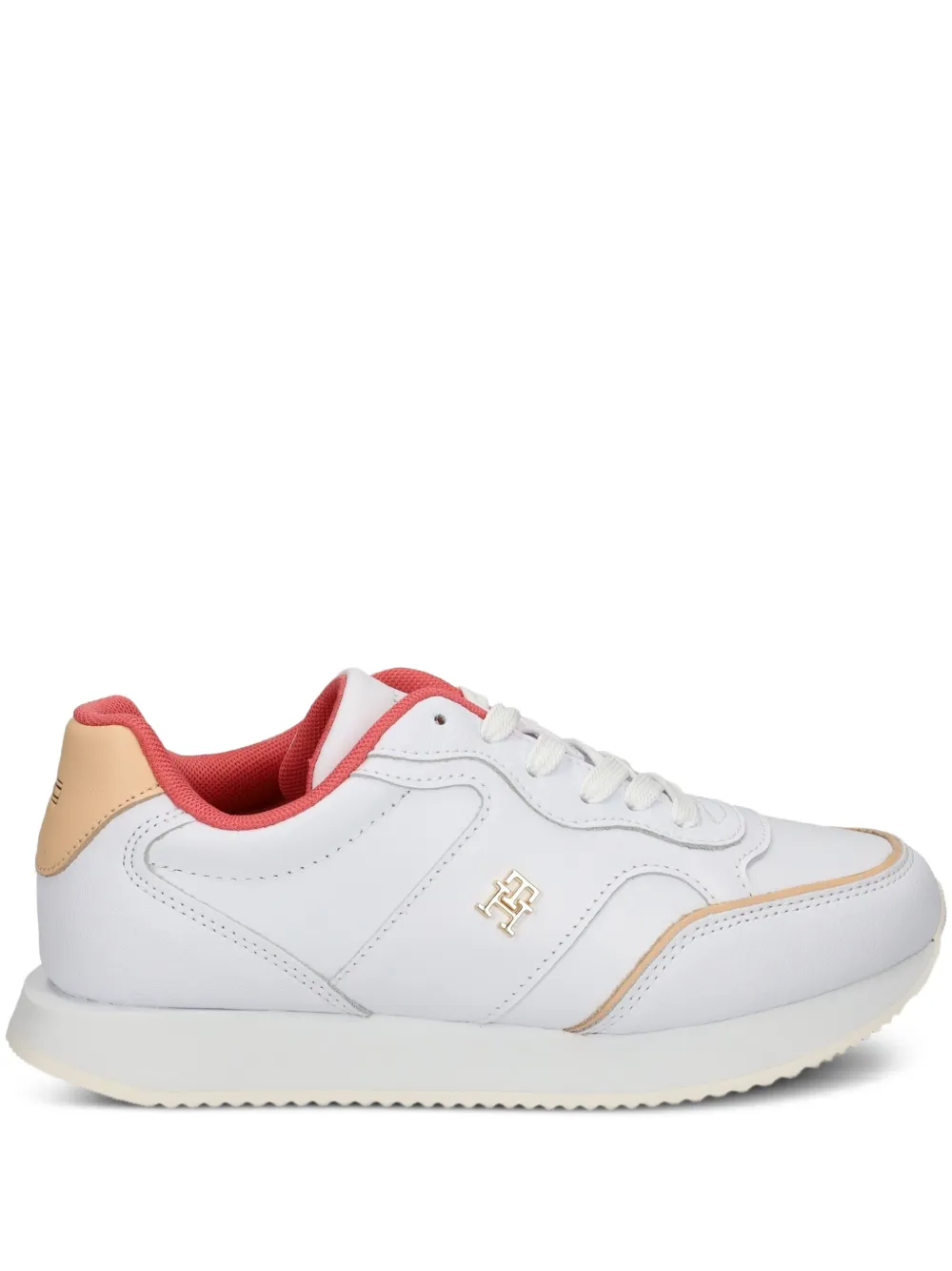 Tommy Hilfiger leather lace-up sneakers White