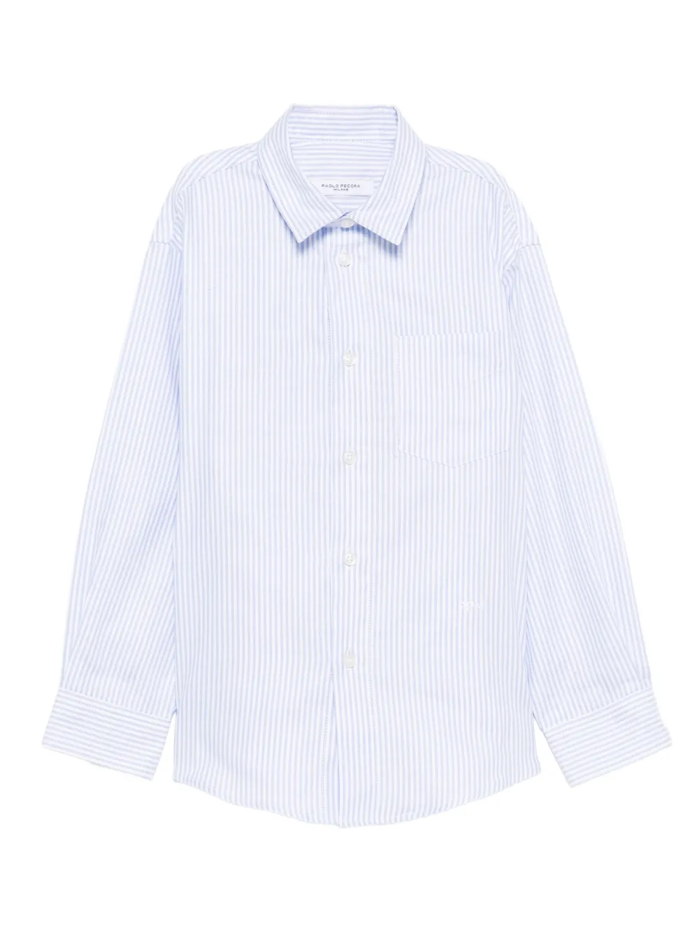 Paolo Pecora Kids Gestreept shirt Blauw