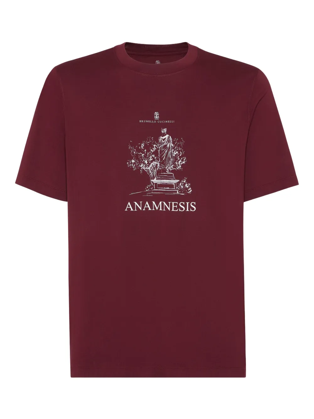 Brunello Cucinelli Katoenen T-shirt met grafische print Rood