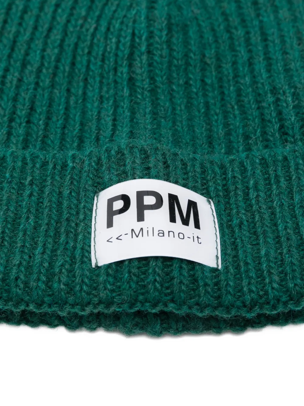 Paolo Pecora Kids ribbed beanie - Groen