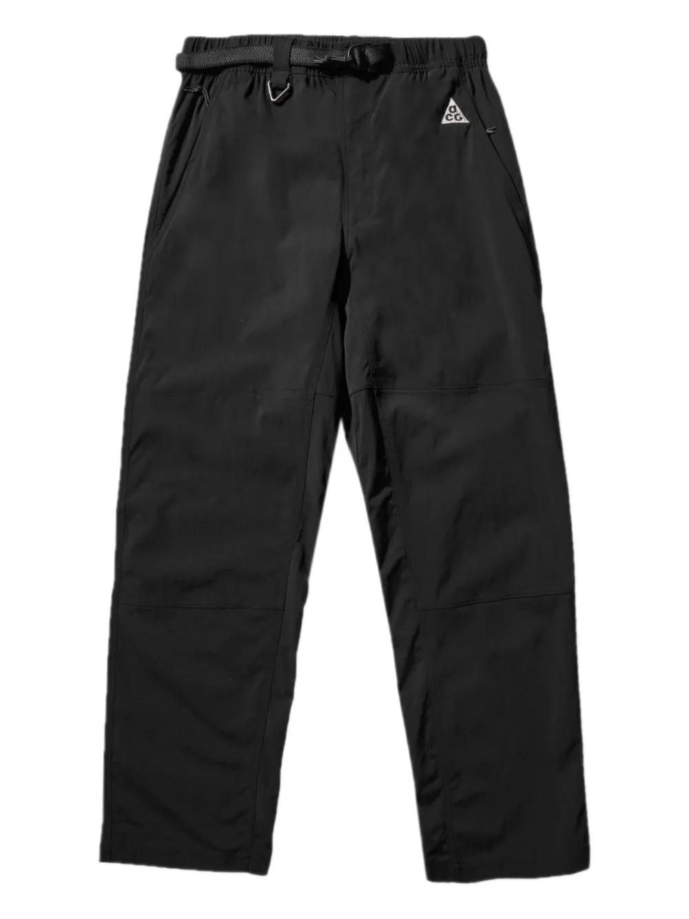 Nike Acg Straight-leg Belted Logo-embroidered Shell Trousers In Black