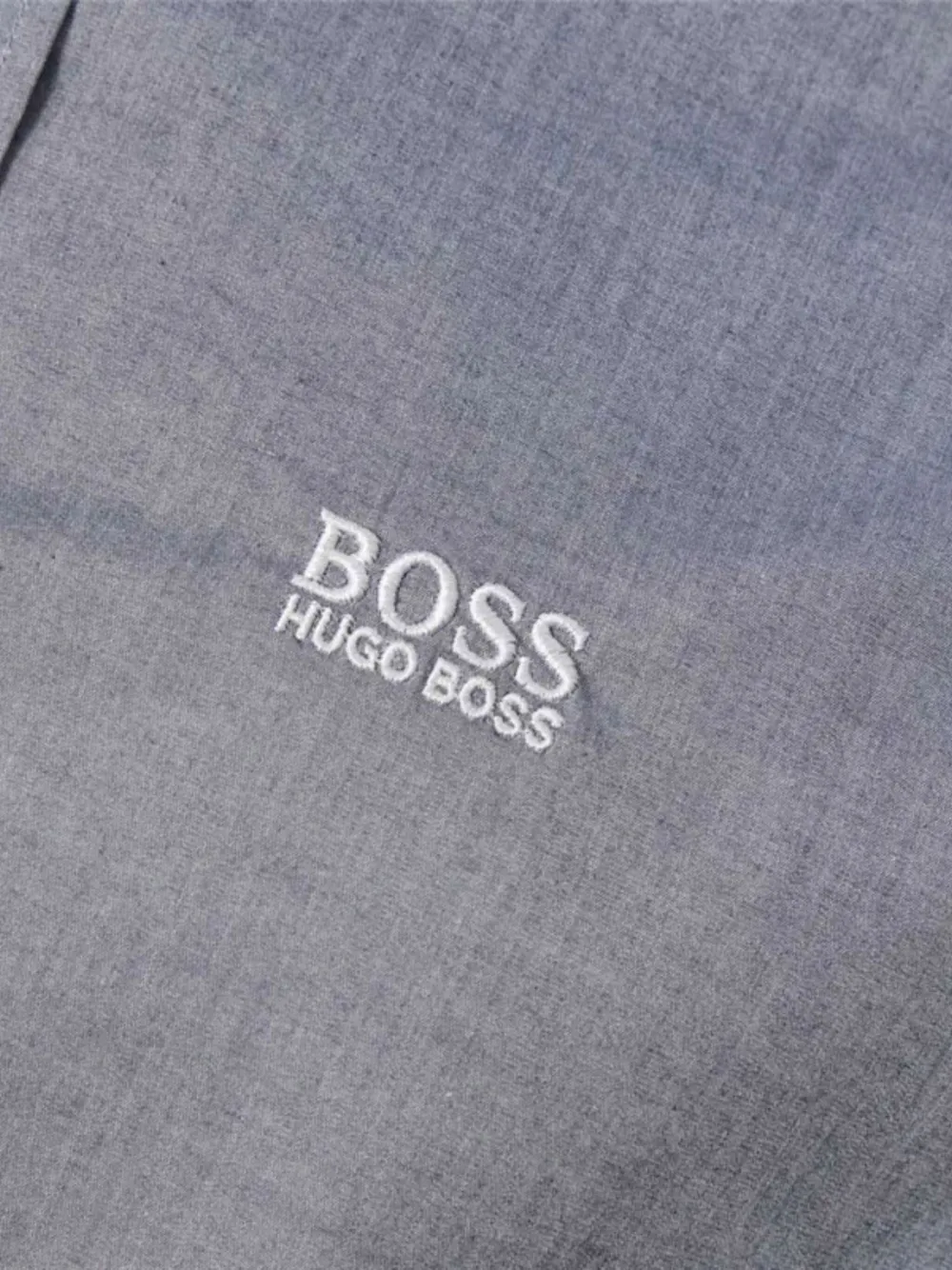 BOSS Overhemd met borduurwerk Blauw